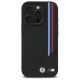 3. BMW M Meshed Tricolor Stripes MagSafe-Hülle für iPhone 16 Pro Max – Schwarz