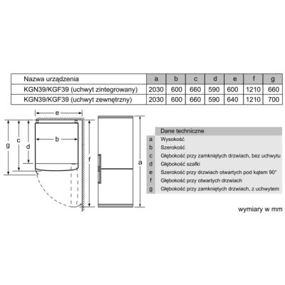 8. BOSCH KGN39VIEB Kühl-/Gefrierkombination