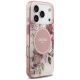 4. Guess IML Flower & Tonal Circle MagSafe Hülle für iPhone 18 Pro Max / 17 Pro Max – Rosa