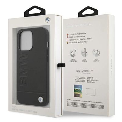 8. BMW Signature Logo Imprint Case für iPhone 13 Pro Max - Schwarz