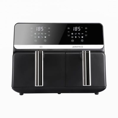 16. ELDOM FETTFREIE FRITTEUSE FR200 9 L, 2200 W, ZWEI UNABHÄNGIGE SCHUBLADEN, 8 PROGRAMME, LED-ANZEIGE, TEMPERATUR 80 °C–200 °C