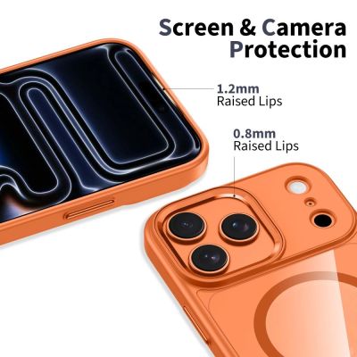 3. Tech-Protect MagMat MagSafe Case für iPhone 17 Pro Max - Transparent Orange