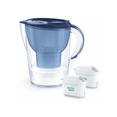 Brita Marella XL Filterkanne + 2 MaxtraPro PP-Kartuschen (3,5 l; blau)