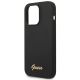 6. Guess Silikon Vintage Gold Logo iPhone 14 Pro Hülle - Schwarz
