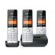 2. Gigaset 500A Comfort Trio Schnurlostelefon - Anrufbeantworter - ECO DECT\GAP\CAT-iq - Silber + 2 zusätzliche Mobilteile