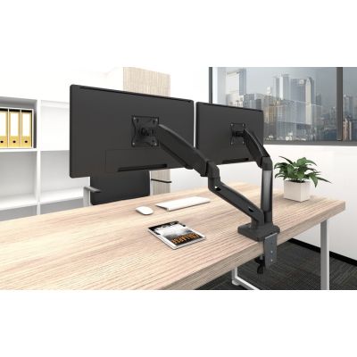 9. Equip Tischhalterung 17"-32" / 2TFT 360° Gasfeder 9 kg Einzelhandel