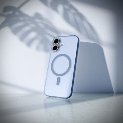 10. Puro Daylight Magsafe-kompatible Silikonhülle für iPhone 17 – durchscheinendes Blau