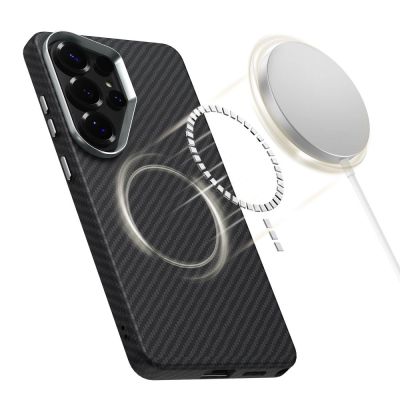 4. Tech-Protect Ion Carbon MagSafe Hülle für Samsung Galaxy S26 Ultra – Schwarz und Silber