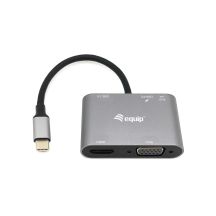 Equip 133483 Kabelgebundene Dockingstation USB 3.2 Gen 1 (3.1 Gen 1) Typ-C Schwarz, Grau