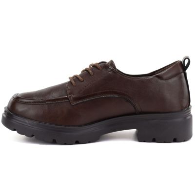 3. Damenschuhe aus braunem Leder, Jezzi JH03-3