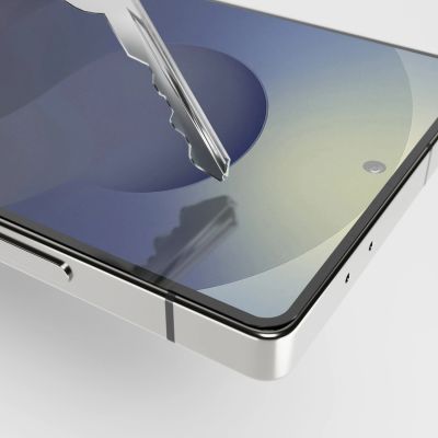 5. Puro Frame Tempered Glass mit schwarzem Rahmen für Samsung Galaxy S25 Ultra