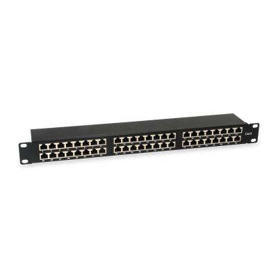 19-Zoll-Patchpanel 48xRJ45 Cat6 FTP 1U 250MHz RAL9005