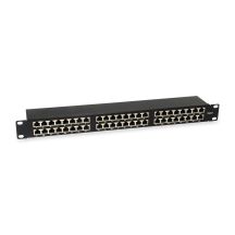 19-Zoll-Patchpanel 48xRJ45 Cat6 FTP 1U 250MHz RAL9005