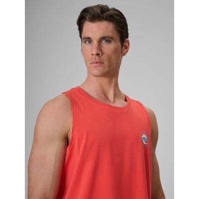 4. Ärmelloses Herren-T-Shirt mit Aufdruck, reguläre Passform, 4F 4FRSS26TSLEM366-10S