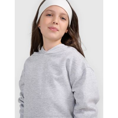 4. Mädchen-Sweatshirt mit Kapuze, offen, 4F 4FJWMM00TSWSF1862-25M
