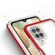 4. Klare 3in1 Hülle für Samsung Galaxy A22 4G Frame Gel Cover Rot