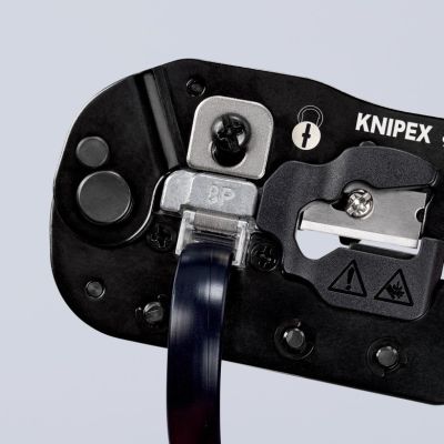 16. Knipex 97 51 13 Kabelcrimpzange, schwarz, blau, rot