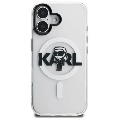 3. Karl Lagerfeld IML Karl Sketch Logo MagSafe Hülle für iPhone 16 - Transparent