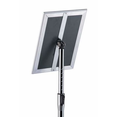 6. Robuster Schilderhalter und Präsentationsständer 479823 A4 aus Aluminium, Kunststoff und Stahl, Silber