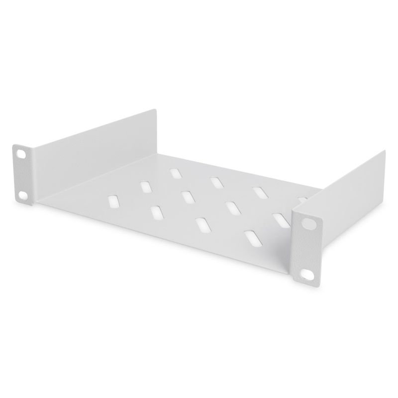 18. 10"-Netzwerkset: 9HE-Wandschrank, Ablage, Steckdosenleiste, 8-Port-Switch, Cat.6-Anschlussfeld, grau