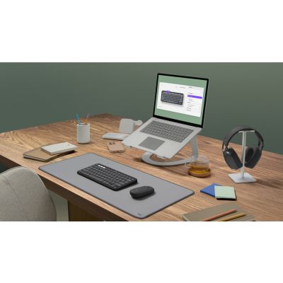 22. Logitech 920-012239 Tastatur und Maus inklusive, universell, kabellos (RF) + Bluetooth, QWERTY-Tastatur (American International), Graphit