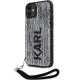 2. Karl Lagerfeld KLHCN61PSQRKS iPhone 11 / Xr 6,1" Silber/Silber Hardcase Pailletten Kordel