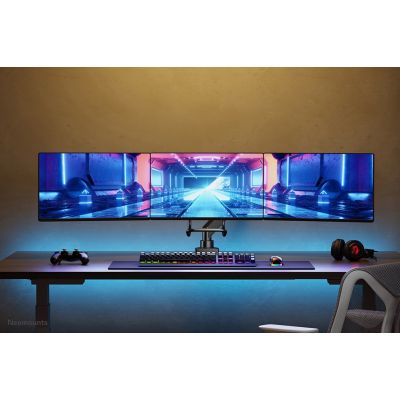 10. Neomounts NM-D775DX3BLACK Monitorhalterung/Ständer 68,6 cm (27") Schreibtisch Schwarz