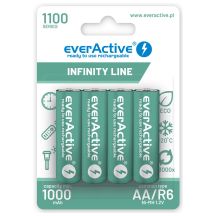 EVERACTIVE AA / R6 AKKU EVERACTIVE NI-MH 1100 MAH INFINITY LINE - BLISTER MIT 4 STÜCKEN EVHRL6-1100