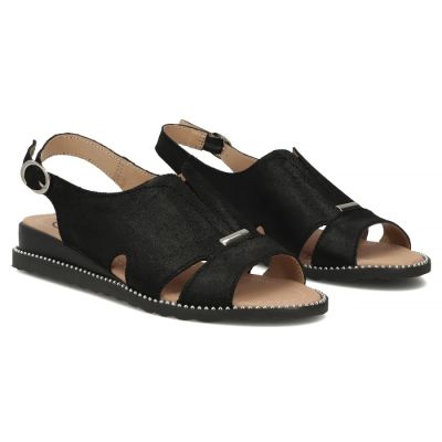 5. Schwarze Damen-Ledersandalen Filippo DS4470