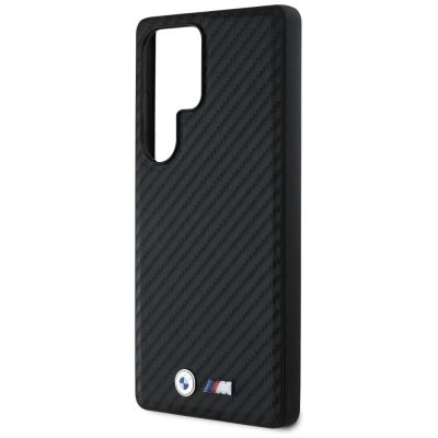 6. BMW Leder Carbon MagSafe Case für Samsung Galaxy S25 Ultra - Schwarz