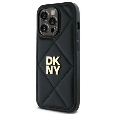 2. DKNY Quilted Stack Logo Hülle für iPhone 14 Pro Max – Schwarz
