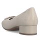 3. Damen-Pumps aus Leder mit niedrigem Absatz, beige, Rieker 43453-62