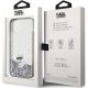 8. Karl Lagerfeld Liquid Glitter Choupette Hülle für iPhone 15 Plus – transparent