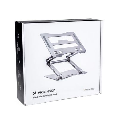 5. Wozinsky WRS-CPY75DSS Laptop- und Tablet-Ständer aus Aluminium + kostenloser Smartphone-Ständer – Silber