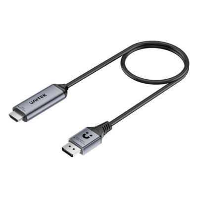 UNITEK Adapterkabel DisplayPort 1.4 auf HDMI 2.1, 8K bei 60 Hz, HDR, DSC V1.2A, 1,8 m