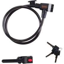 Fahrradschloss mit Kabelschloss 10x900mm mit Griff Black+Decker
