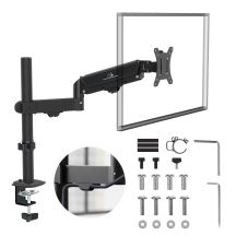 MACLEAN Monitorhalterung, Gasfeder, 17"-32", 2-10 kg, Schwarz MC-135