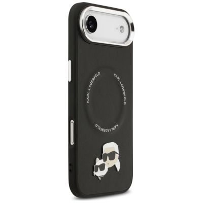 4. Karl Lagerfeld Karl & Choupette Pins MagSafe Hülle für iPhone Air - Schwarz