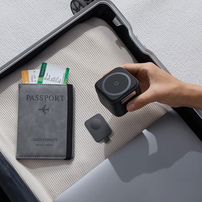 13. Baseus MagPro 3in1 25W MagSafe kompatibles induktives Ladegerät für Telefon und Smartwatch - Schwarz