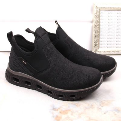 6. Rieker W RKR616 bequeme Schlupfstiefelette, schwarz