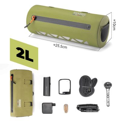 4. Rockbros AS-145 ROAD TO SKY Lenkertasche, wasserdicht, 2 l – grün