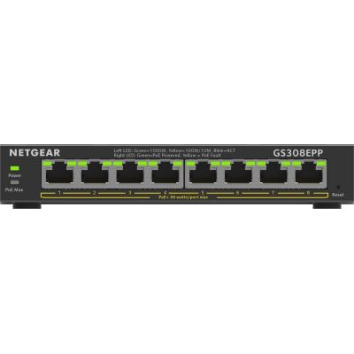 2. Switch Netgear GS308EPP-100PES 8-Port PoE 123 W (PoE+: 8 Ports) Unmanaged Gigabit