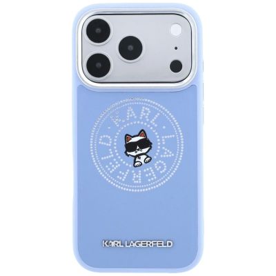 3. Karl Lagerfeld Point & Choupette Sketch MagSafe Hülle für iPhone 18 Pro / 17 Pro - Blau