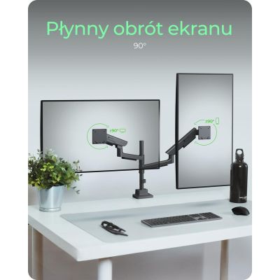 5. ICY BOX IB-MS702-T Monitorhalterung/Ständer 144,8 cm (57") Schreibtisch Schwarz