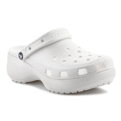 2. Crocs Classic Platform Glitter Clog W 207241-0WV Kreide