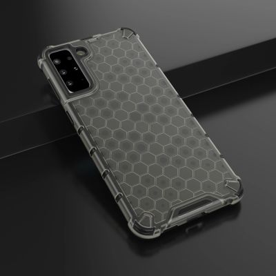 14. Gepanzerte Hülle mit Wabenstruktur und Gelrahmen für Samsung Galaxy S22 + (S22 Plus) schwarz