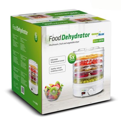 25. GreenBlue GB190 Dörrgerät für Pilze, Gemüse und Obst (250 W; weiß)