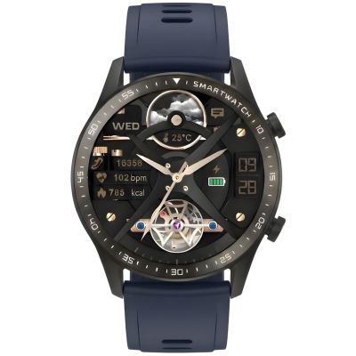 8. Smartwatch Gravity Black 2 Armbänder GT10-5