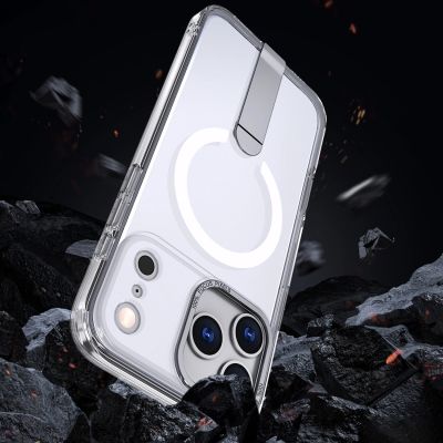 5. Hybrid Armor X Hülle für iPhone 17 Pro Max mit Ständer, kompatibel mit MagSafe - Transparent