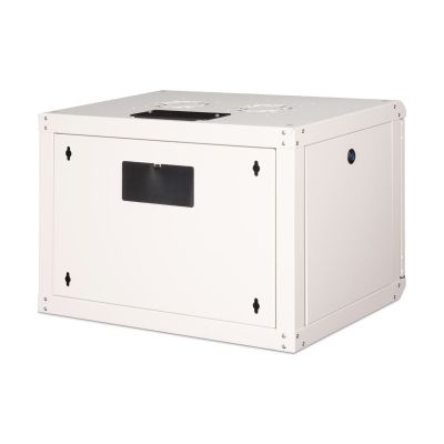 19. Digitus Unique 19" 7U Wand-Netzwerkschrank, 600 x 450 mm, Glastür, grau, ungeteilt, montiert, 100 kg